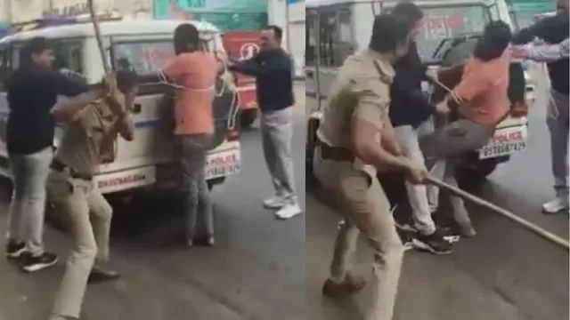 गुजरात: लिव-इन-पार्टनर की हत्या के आरोपी को पुलिस ने उसी बस स्टैंड पर सरेआम पीटा, कहा- सख्ती जरूरी थी